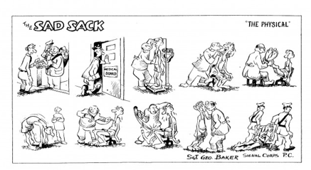 George Baker Cartoonist Wwii Sad Sack Us Army 96th Infantry Deadeyes Okinawa